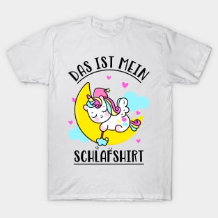 Schlafshirt süßes Einhorn Schlaf Müdigkeit T-Shirt